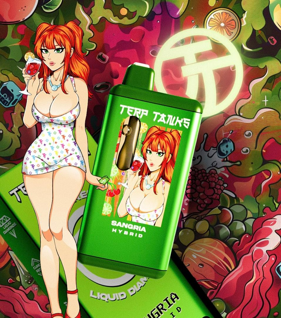 Terp Tanks Sangria 2g Hybrid cannabis disposable with caryophyllene and terpinolene